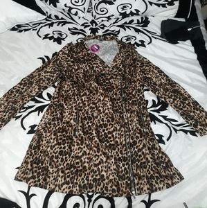 Cheetah print coat